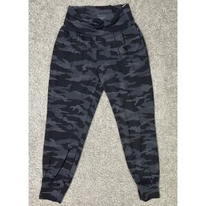 Athleta Salutation Jogger Women's‎ Small Gray Camo High Rise Pockets Athleisure